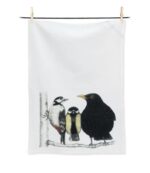 morning bird tea towel