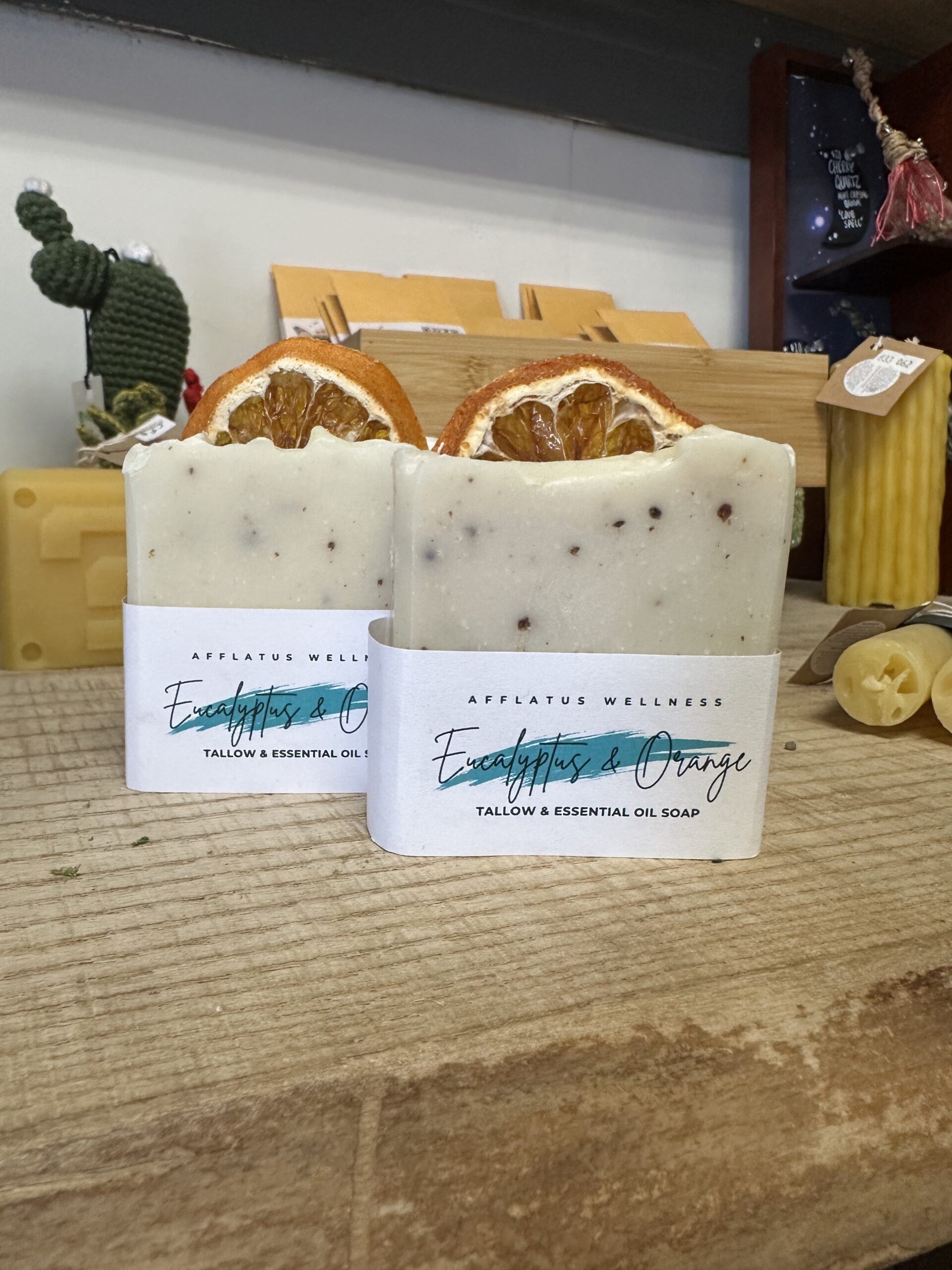 Afflatus Wellness Orange & Eucalyptus Tallow Soap Bar