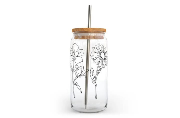 Flower DIY-ex Glass Can Cup