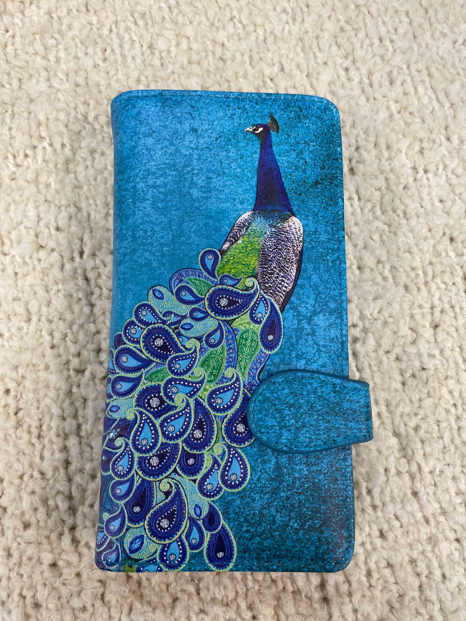 Large Peacock Patterned Wallet