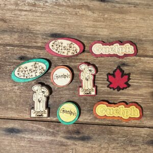 Wooden Guelph Magnets