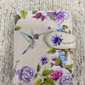 Small Floral Hummingbird Patterned Wallet