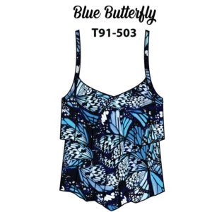 Karmilla Tiered Tankini - Butterflies